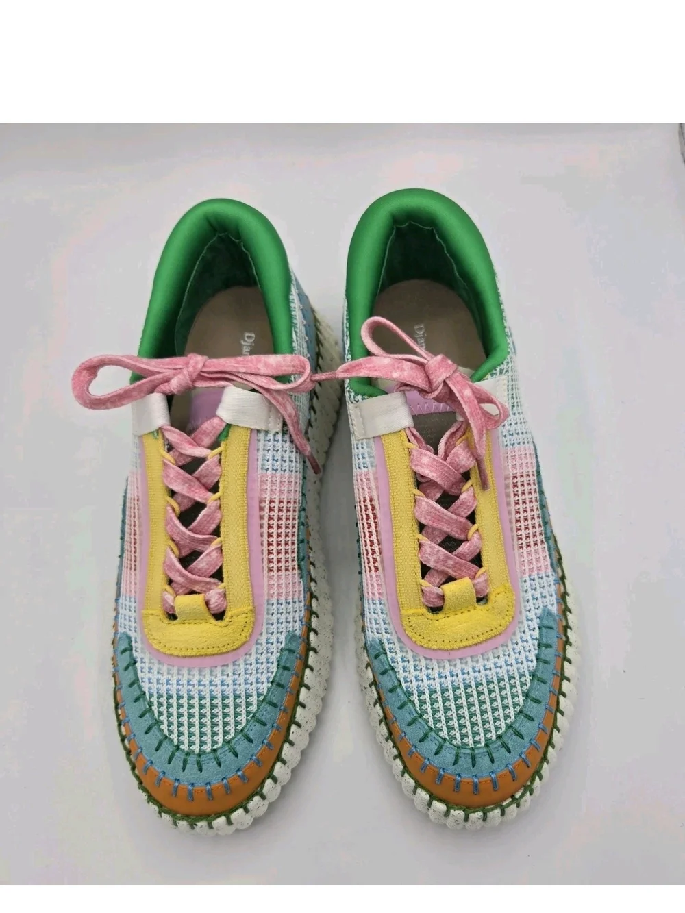Django & Juliet Copen DJ Pastel Platform Sneakers Mesh Knit Womens 39 8 8.5